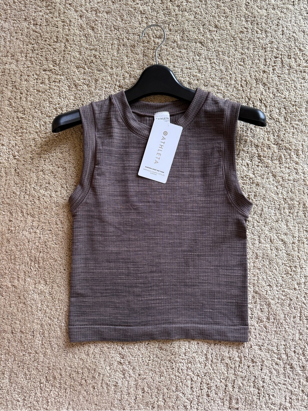 Athlete Aurora Crop Rib Tank Small NWOT
